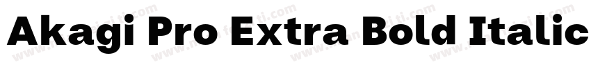 Akagi Pro Extra Bold Italic字体转换